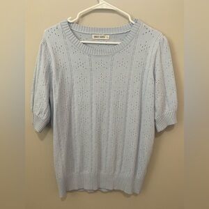 Grace Karin Blue Sweater Blouse - Large